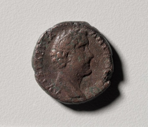 cma-greek-roman-art:Profile Head of Antoninus Pius of Nicopolis (Nikopolis) ad Istrum (obverse) Apol