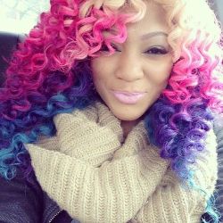 imninm:black girls with multicolored hair