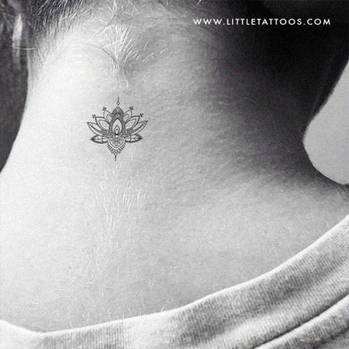 Ornamental lotus flower temporary tattoo, get it here ► https://bit.ly/3hlBntD