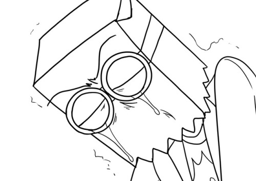 askdrflugthemadscientist:  you saw nothing… (literally crying and laughing as I draw this)original from: quirky guys and gals