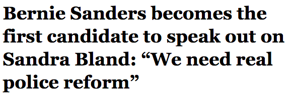 salon:  Bernie Sanders released a forceful statement blasting the conduct of Sandra