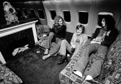 kateoplis:  Led Zeppelin onboard their private plane, Starship, 1973 