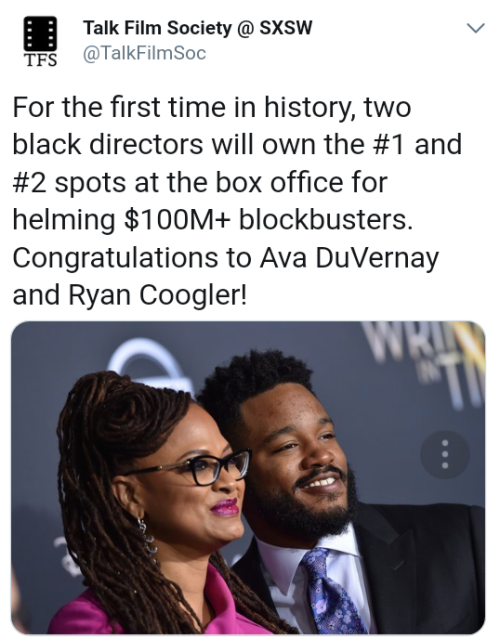 securelyinsecure:Congratulations to Ryan Coogler and Ava DuVernay!