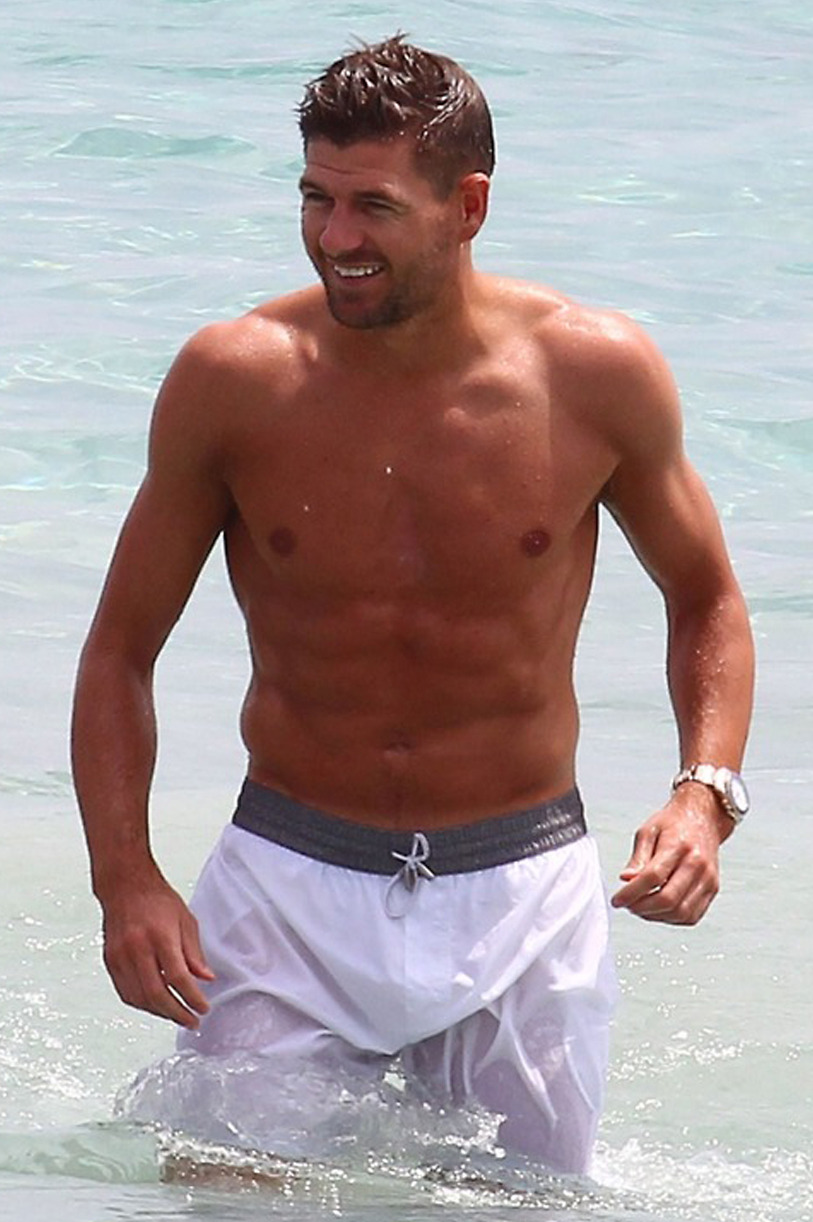 Shirtless Male Celebs Steven Gerrard