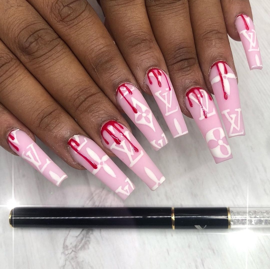 It Wouldn't Be Me If I Wasn't Rockin' Louis Vuitton Nails.🤪 Hand