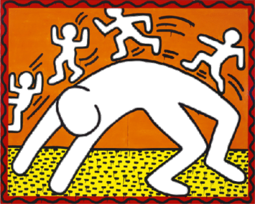 insinuatory:I did some Keith Haring transparency edits for my AP art history project