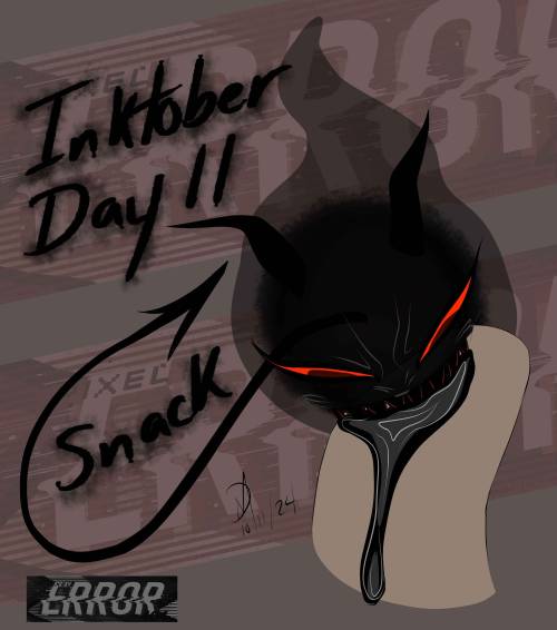Inktober Day 11: Snack- Featuring A Type Of Demon From Our Comics. They're A Type Of Possuary, Which