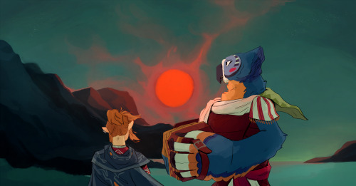 was play botw the other day and found Kass on the coast during a blood moon and it was pretty fuckin