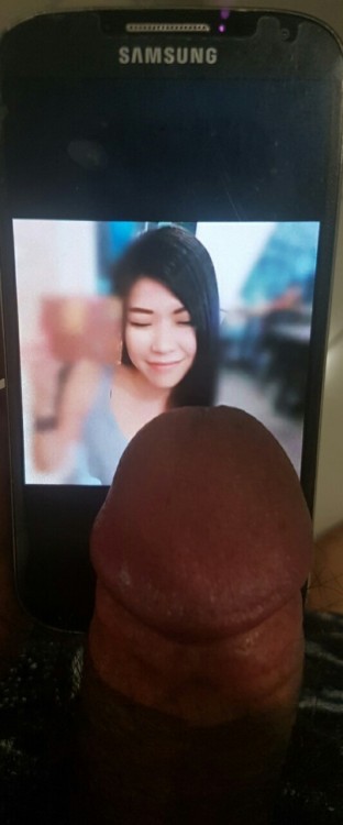 malaysianstorys: One of my follower giving a cumtribute to my dream girl Miaw Huey.. Excited to see 