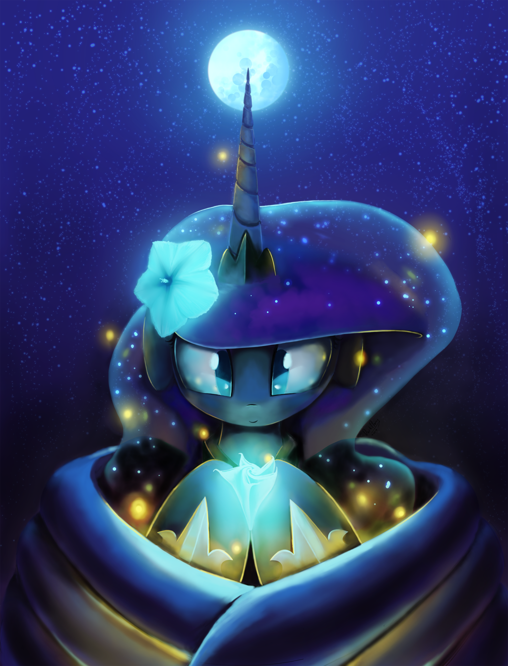 mylittleponyoficialg4:  Bloom of the Moon’s light by DarkFlame75  &lt;3!