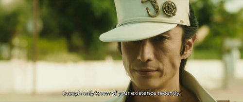 sissel-joestar:Live action jotaro is a gift to the heart &lt;3  Yūsuke Iseya sure had a lot of fun d