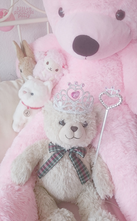 kittenprincesspolly: my little plushie squad* and my wonderful new tiara and wand  * there is: bunny