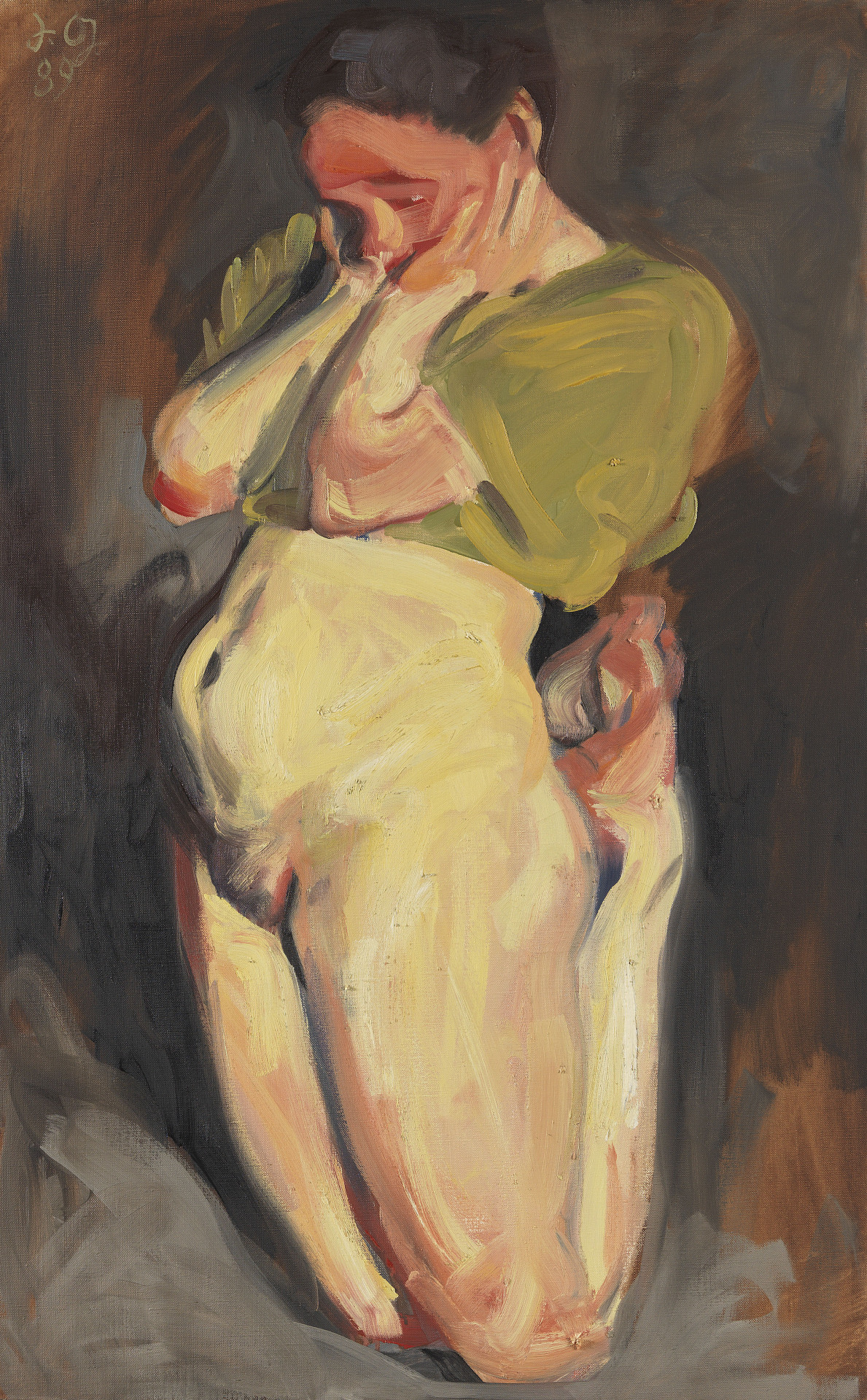 urgetocreate:  Johannes Grützke, Existenzbedenken, 1989, oil on canvas 