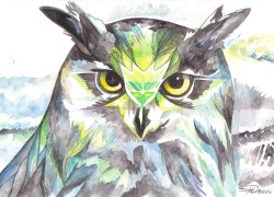 just-art:  Dreamy Owl by Snowmarite  