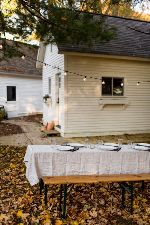 oldfarmhouse: A Fall Gathering ~For the dinner, we setup a simple table. I didn’t want it to be fanc