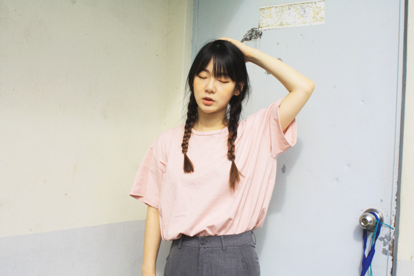 ekaura:  scissor paper오버사이즈 T 2color 
