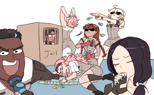 “draw the squad - monopoly” meme with space children OCs