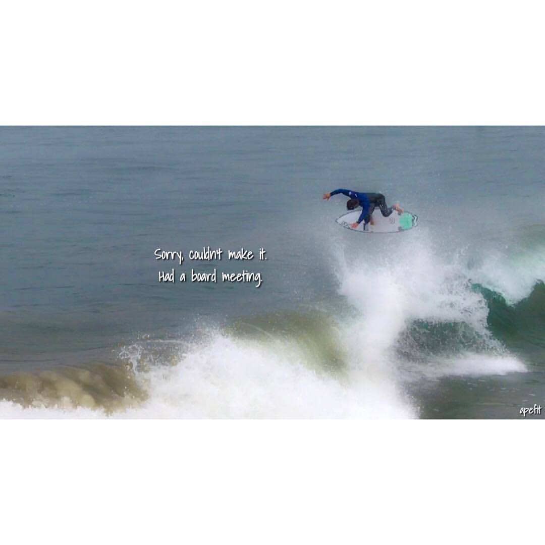 Get apefit with April!!! on Tumblr: 🏄 #quotes #surfing #boardmeeting  #sorrycouldntmakeit #ocean #venicebeach #surf #inspiration #waves #usapefit  (at Venice Fishing...