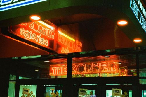 The Corner — Boston, MA (35mm film - CineStill 800t) - November 2021 . . . #neon #film #35mmfilm #35