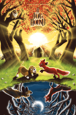 pixalry:  The Fox and the Hound Poster - Created by Tom Miatke  I loved this as a kid!