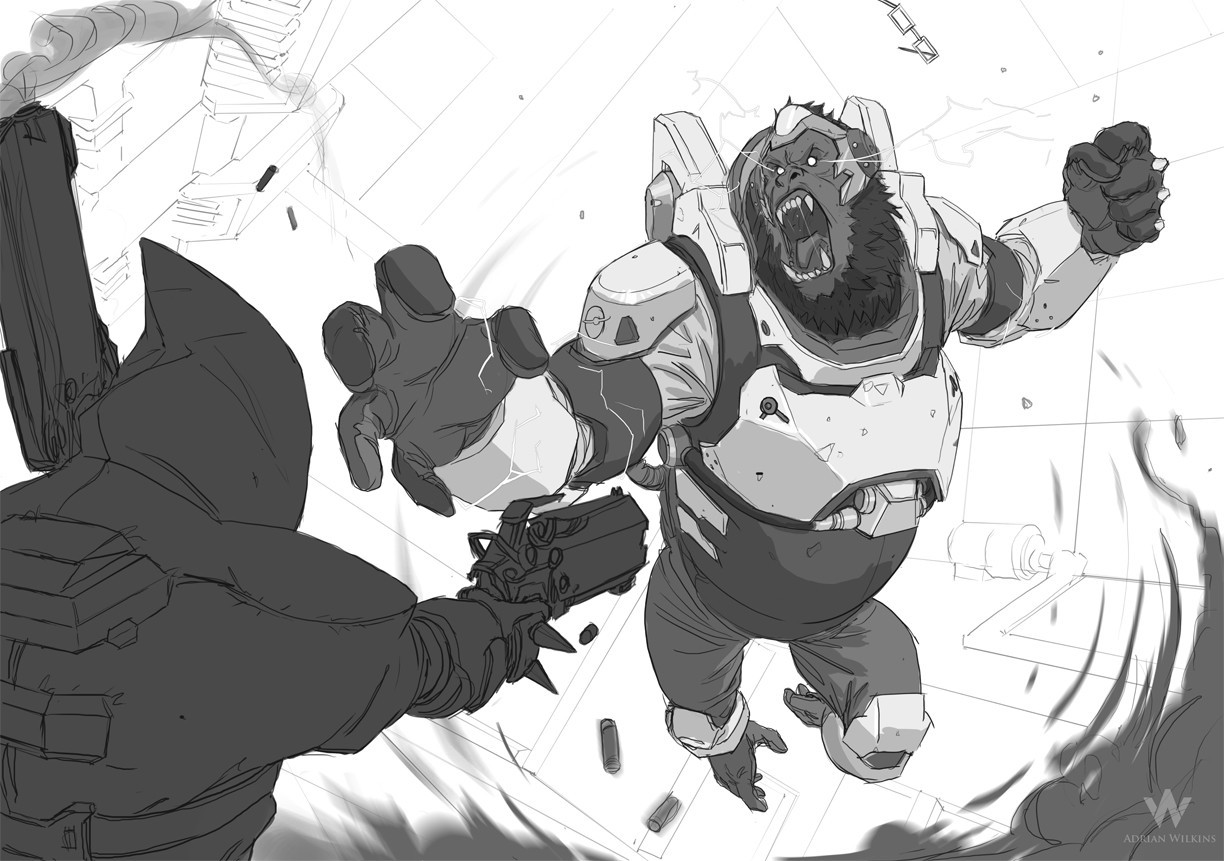 pixalry:   Overwatch Sketches - Created by Adrian Wilkins  