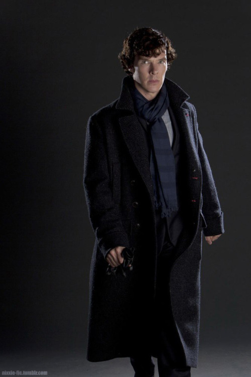 nixxie-fic:Sherlock Holmes Promo Picture - I love the scrunched up gloves in his hand.Click here for