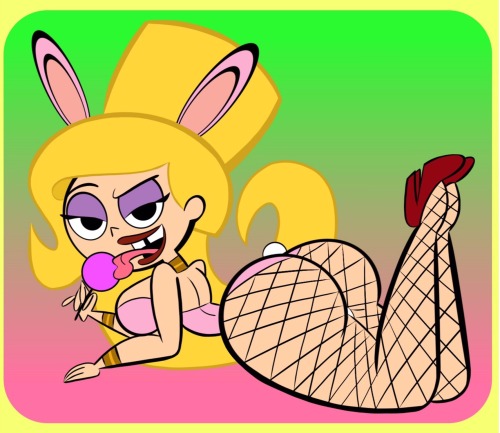 codykins123:Easter: Dat Chaotic Bunny! + Alternate Versions by Codykins123 Here’s more Easter pinup drawings!This time around is Eris Goddess of Chaos from Grim Adventures of Billy and Mandy in her sexy bunny suit licking on a loli XD.And to make this