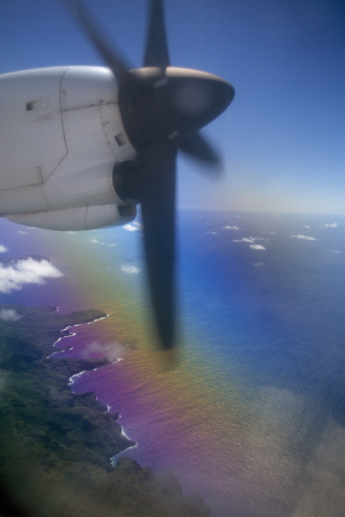 A view of the Marquesas Islands from an aircraft window, July 1996.Photograph by Jodi Cobb, National