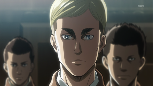bloodstain-fever:  eveil:  rivaillecorporallance:   wtf is this guys name because so far I’ve seen erwin erwen irwin irwen ivan irvan like seriously whats his name  His name is Commander Handsome  #more like Commander Fuck Me 