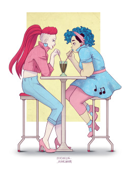 felinetrickster:  Cute pastel milkshake date &lt;3  