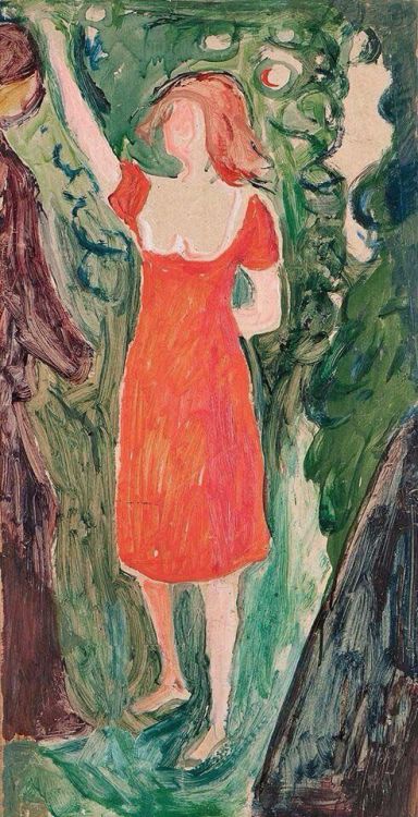 topcat77: Edvard Munch   Woman in a Red Dress, 1927-30  Oil on Canvas