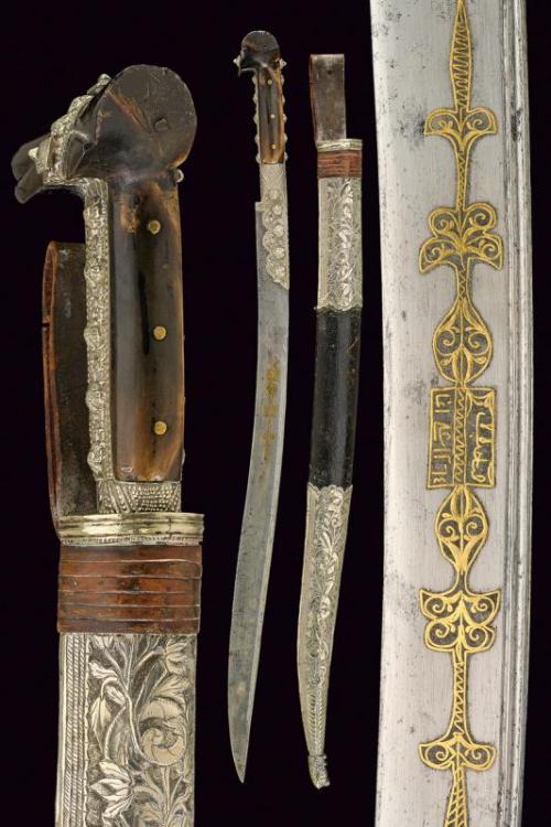 Silver and gold mounted Turkish yatagan, 19th century.from Czerny’s International Auction House