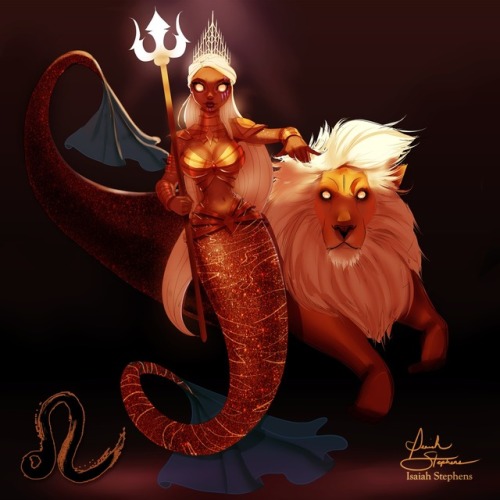 Zodiac signs as Mermaids .:Leo ♉️ - The Sun Siren Powered by the power of the sun itself, Sun Sirens