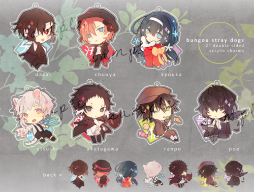 ryethe:I made new bsd charms this year… (´°̥̥꒳°̥̥｀)Preorders will be up for about a week in my onlin
