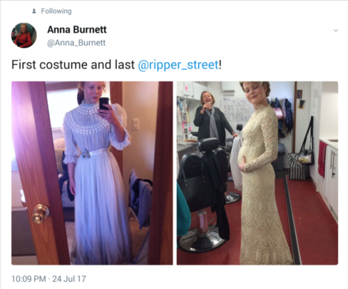 corpyburd:Anna’s first &amp; last in Ripper Street