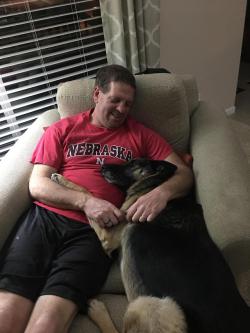 awwww-cute:  My dad adopted a shelter doggo