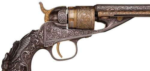 New York engraved, gold and silver plated Colt Model 1862 cartridge conversion revolver.from Rock Is