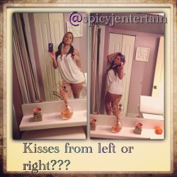 lovespicyj:  Kiss for the Left or from the Right❓❔❓  Spicy