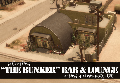 The BunkerBar & LoungeDetails: NO CC!! Lot size: 20x20Lot Type: BarBuilt in: StrangervillePrice: