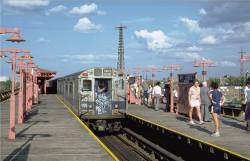 route22ny: 7 Train at 61st Street station in Woodside, Queens Photo taken August 5, 1981 by Steve Zabel 