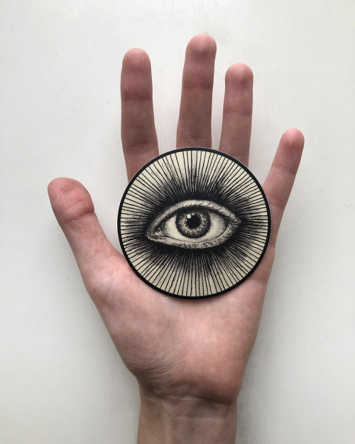 Vinyl Eye Stickers now available in my shop! Waterproof and super durable. Designed by me. Available