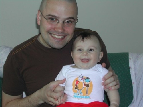 This photo was taken eight years ago, back when my oldest daughter was our only little Poopsmith. He