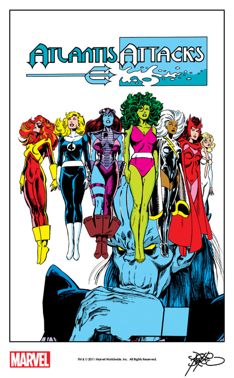 West Coast Avengers Annual #4 (1989) by John Byrne remastered by Marvel for the frontispiece for the
