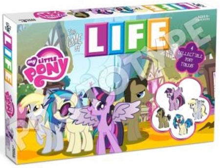 fisherpon:  The Game of Life: My Little Pony will release in the summer, with an MSRP of ื.95.  Fans of Friendship is Magic can journey around Equestria with Dr. Hooves, DJ Pon-3, Muffins and Twilight Sparkle. 