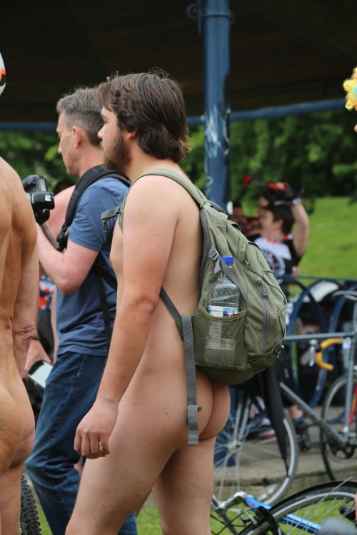 teamwnbr:World Naked Bike Ride Bristol 2016 WNBR I love this bearded guy.  I hope he gets naked