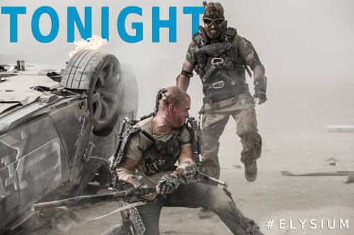 Who’s watching ‪#‎Elysium‬ TONIGHT at 10pm? Get tickets now to see it in theaters & IMAX! http://bit.ly/ElysiumTix