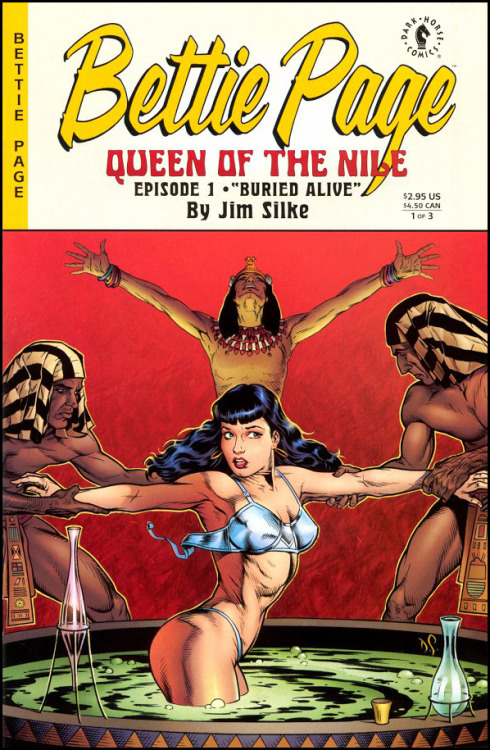 Bettie Page Queen of the Nile   cover nd art by Jim Silke#1  December 1999  #2  February 2000#3   Ap