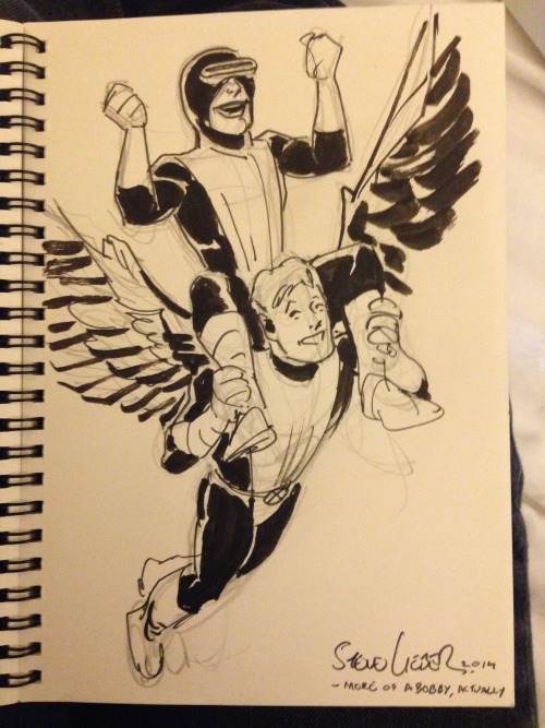 postcardsfromspace: The idea of starting a “Cyclops Has a Good Day” themed sketchbook wa
