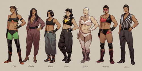 bexyfights: rennerei: annnd another armful of doodles & wips of my fighty girls  what is this an