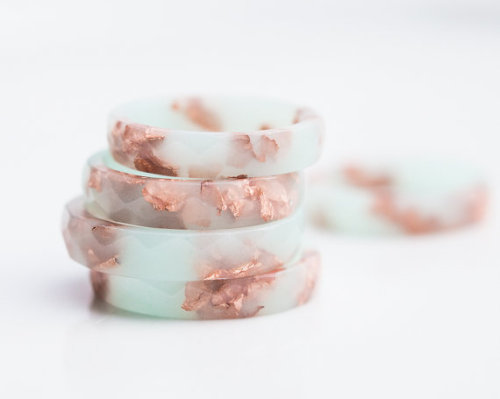 thebohoboutique:  Rose Gold Flake Rings /// daimblond